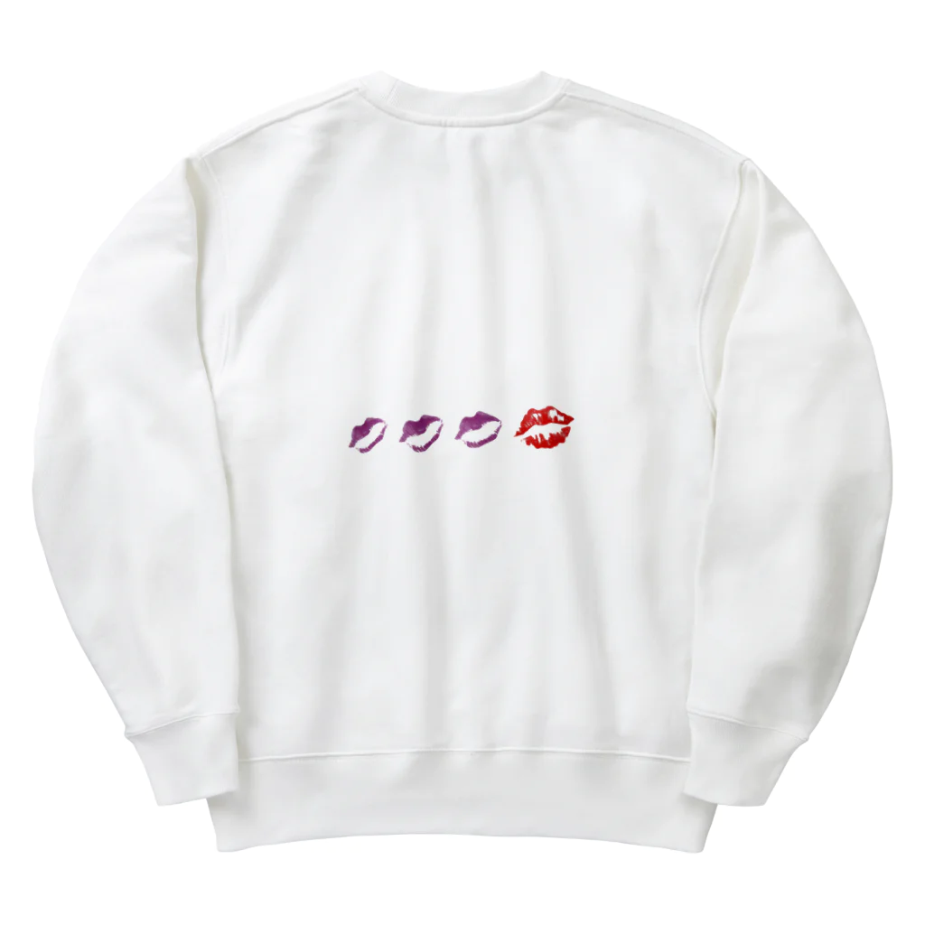 Cafe Lounge & Library pratimākrrm cĥā -ゆるやかな彫刻-のリップ💋リップ💋 Heavyweight Crew Neck Sweatshirt