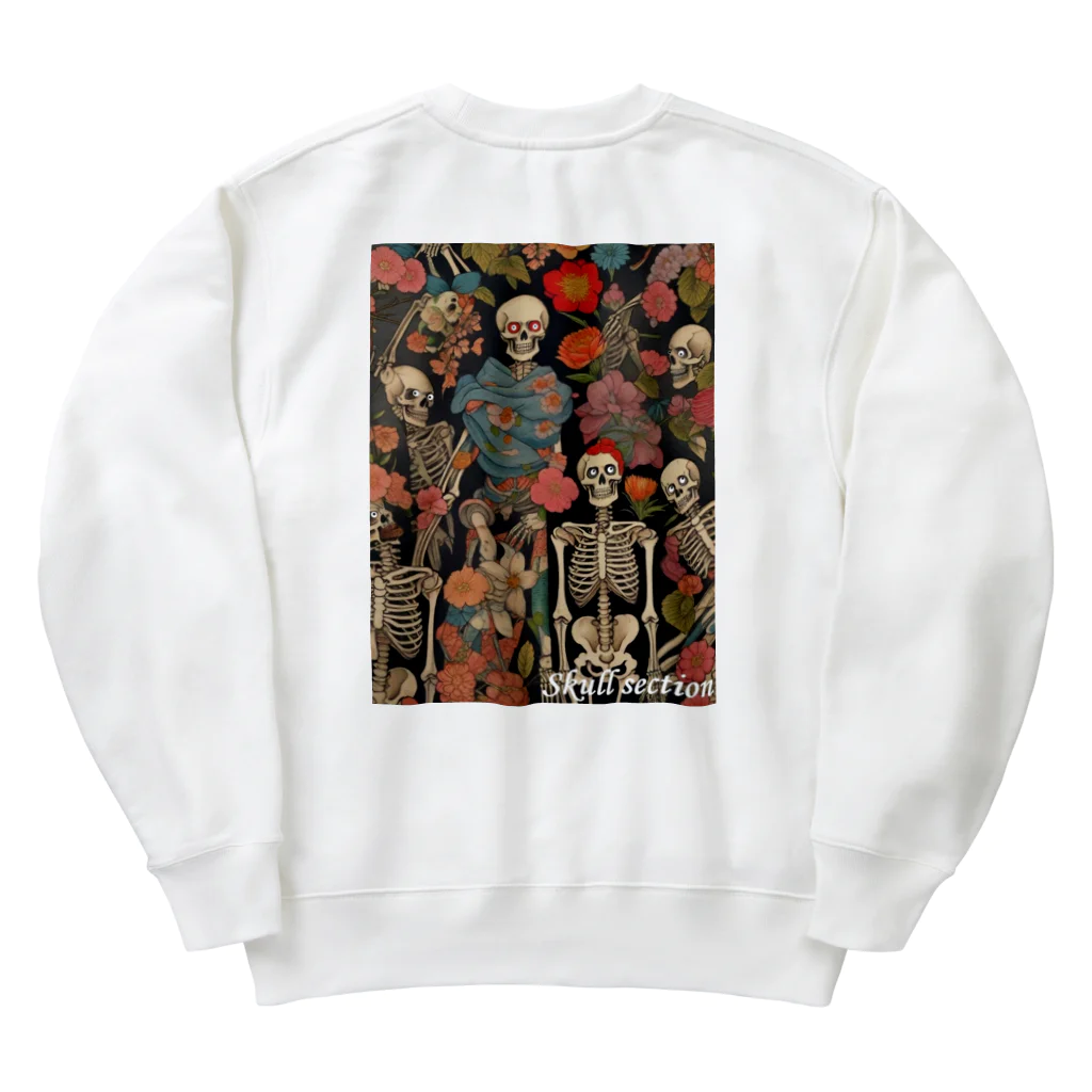 Skull sectionのドクロと花 Heavyweight Crew Neck Sweatshirt