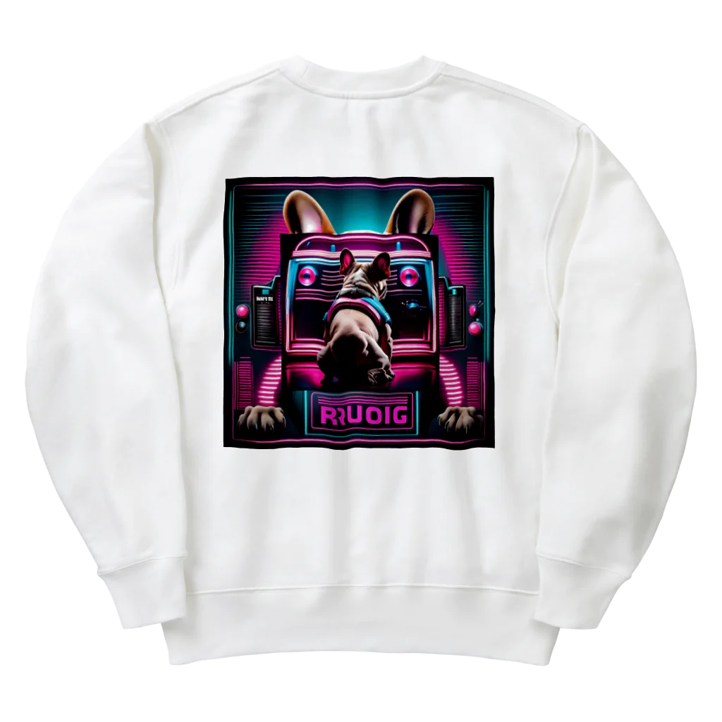 ChicCanvas Boutiqueの近未来的なフレンチブルドッグ Heavyweight Crew Neck Sweatshirt