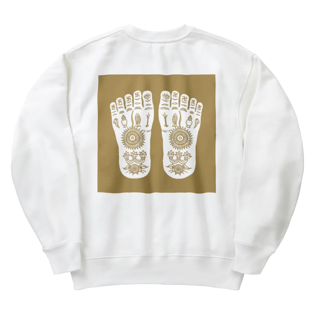 ブッディズムの仏足ベージュ Heavyweight Crew Neck Sweatshirt