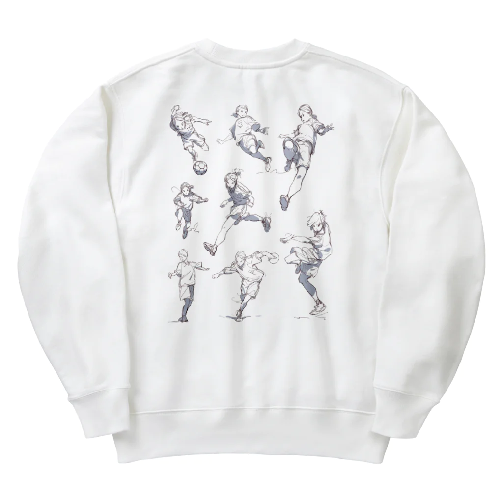 sports_musumeのサッカー女子 Heavyweight Crew Neck Sweatshirt