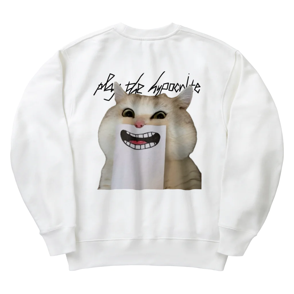 play the hypocriteのplay the hypocrite 猫 バックプリント Heavyweight Crew Neck Sweatshirt