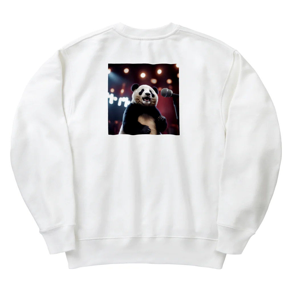 Nippon-Aiのパンダ☆歌う♪ Heavyweight Crew Neck Sweatshirt