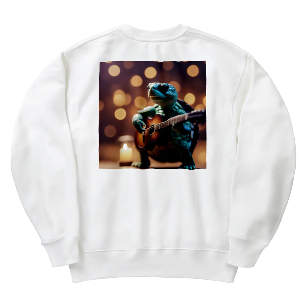 Mako Goodsのギター好きな亀たん Heavyweight Crew Neck Sweatshirt