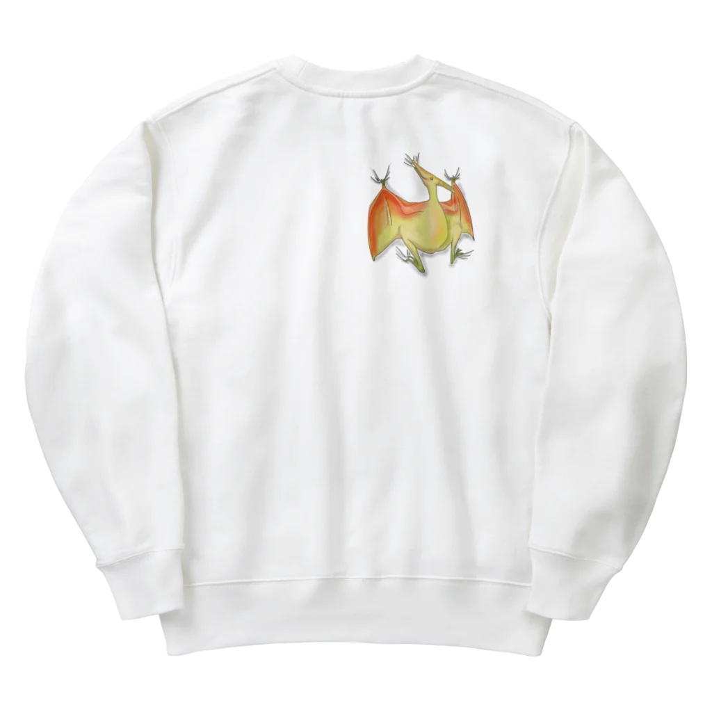 ひつじときのこのプテラノドンついてますよ Heavyweight Crew Neck Sweatshirt