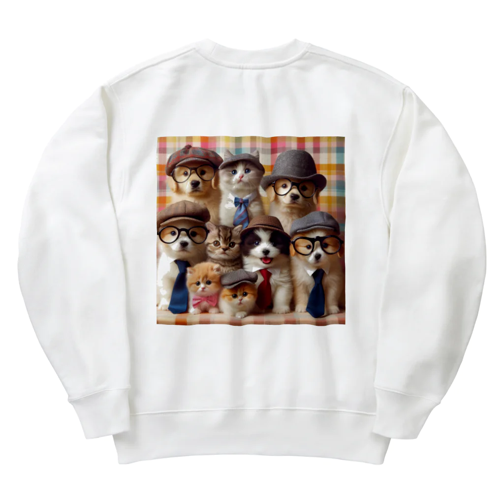 117hibikiのワンニャンファミリー🐾 Heavyweight Crew Neck Sweatshirt