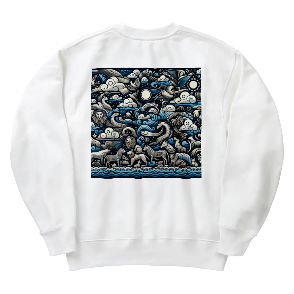 nyonsunの宝箱の自然界からのメッセージ4 Heavyweight Crew Neck Sweatshirt