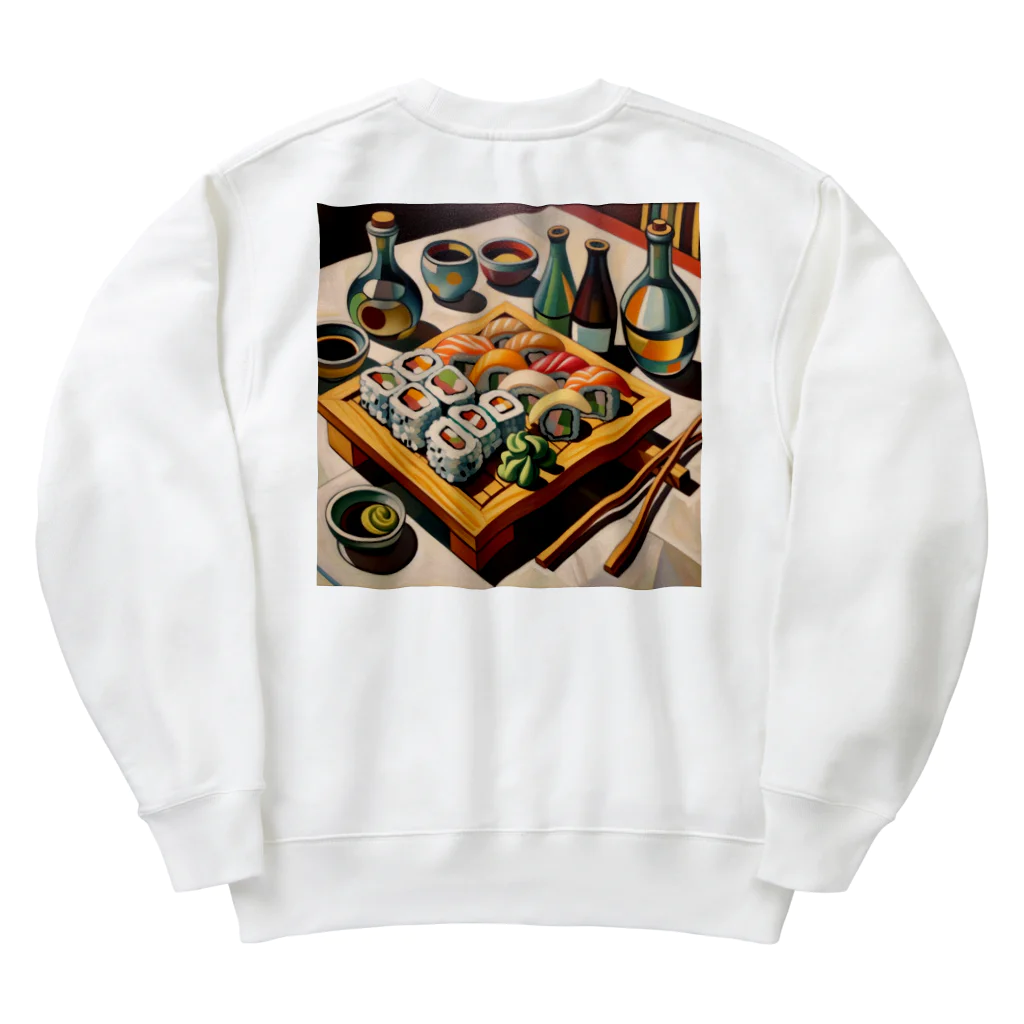 happiness_shopの江戸前の寿司をピカソ風にアレンジ Heavyweight Crew Neck Sweatshirt