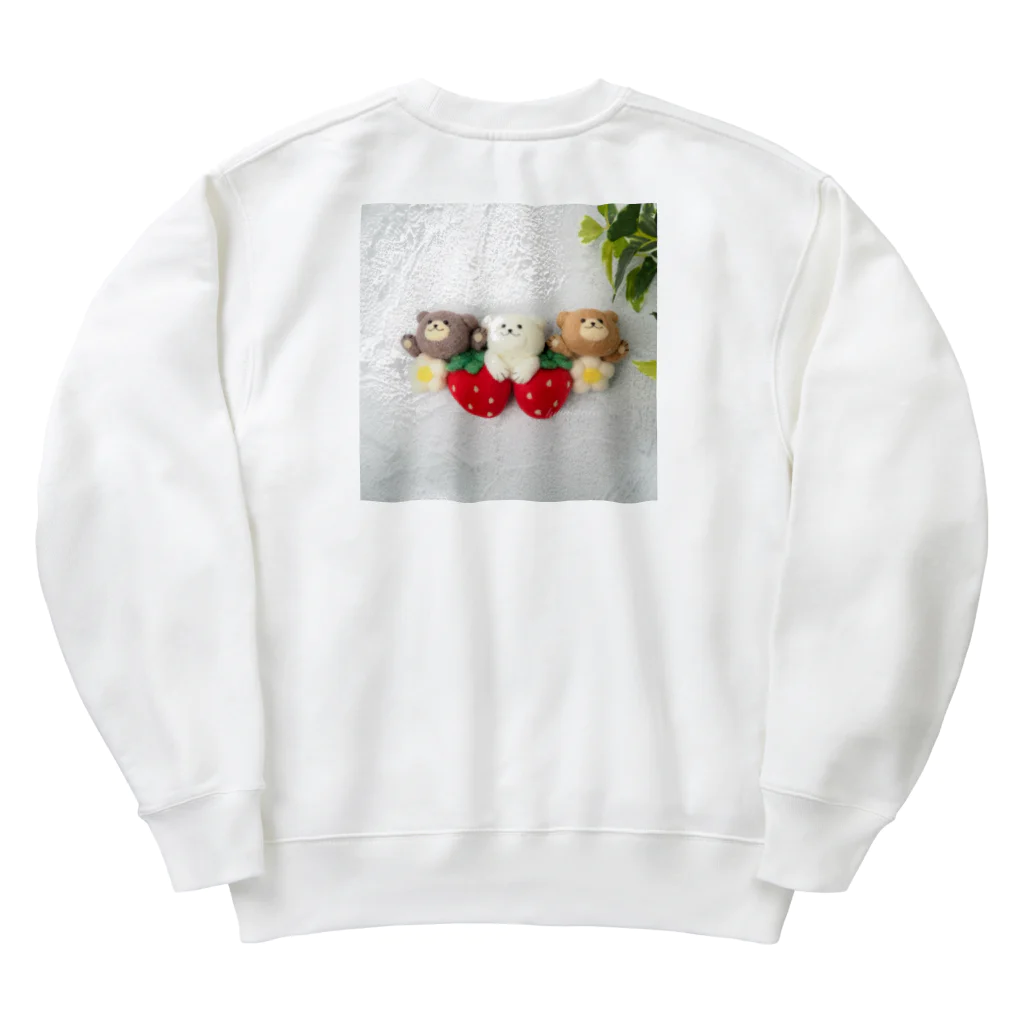 kumamia（くまみあ）のくまの３兄弟（2024いちごver.） Heavyweight Crew Neck Sweatshirt