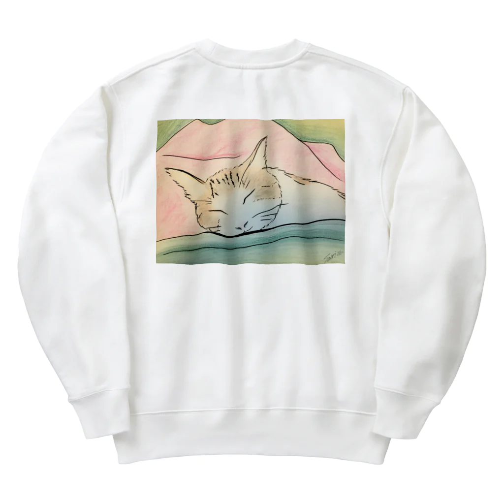 ハンドメイドSaoriのねこ♡寝子 Heavyweight Crew Neck Sweatshirt