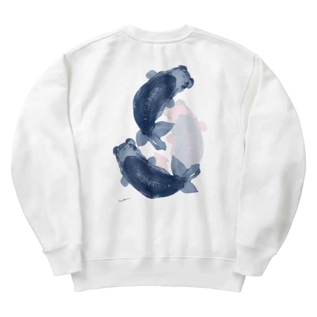 sugiakoの進撃さん愛好会用らんちゅうブルー系 Heavyweight Crew Neck Sweatshirt