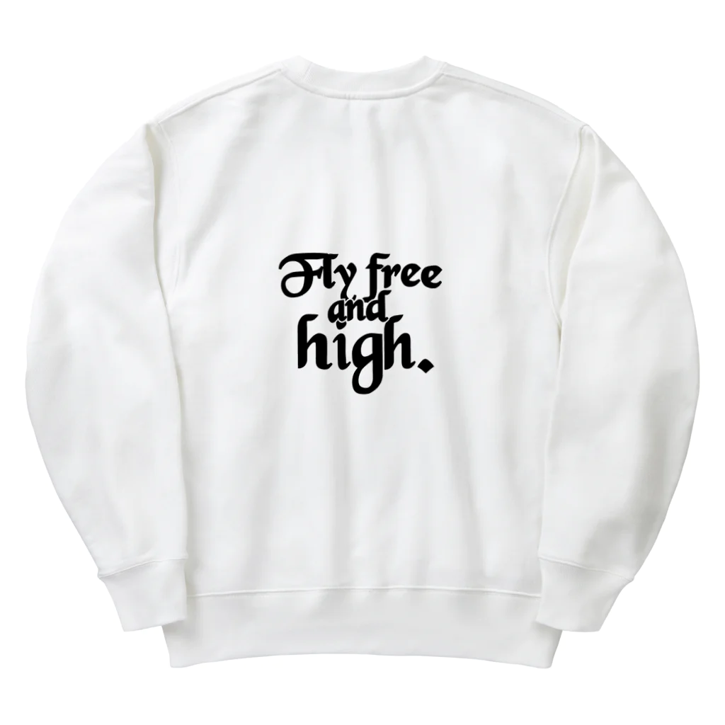 TaDan_StoreのFly free and high.【背面】 Heavyweight Crew Neck Sweatshirt