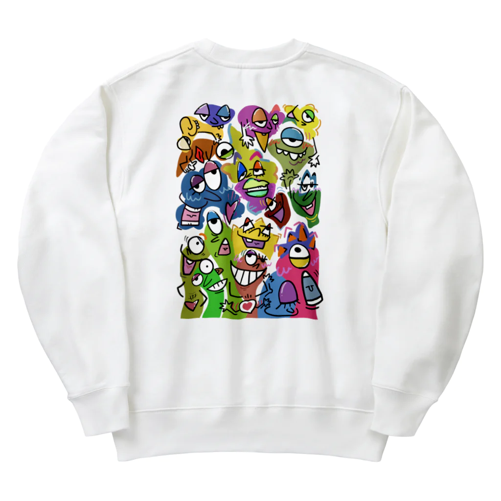 Colorful fam Earthのガチャキャラ　両面プリント Heavyweight Crew Neck Sweatshirt