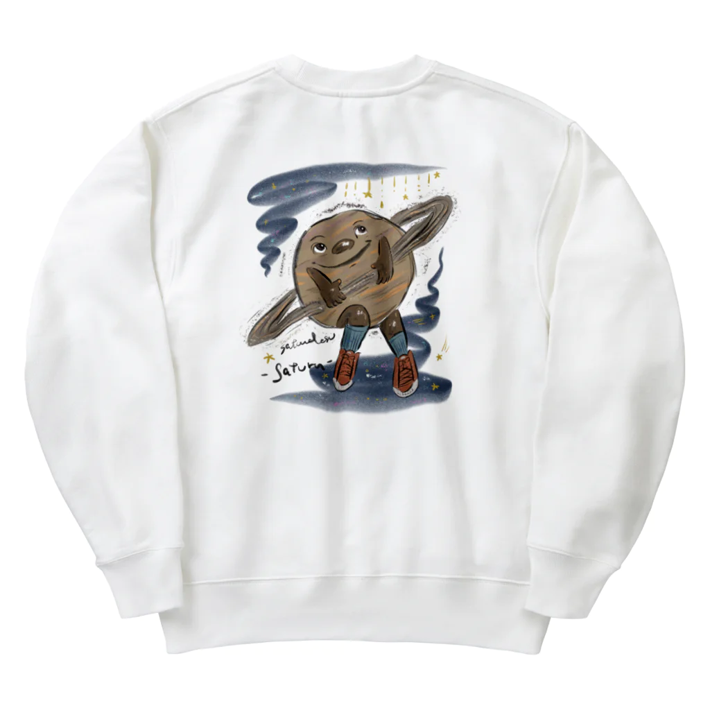 さとうです(イラスト)の土星さん Heavyweight Crew Neck Sweatshirt