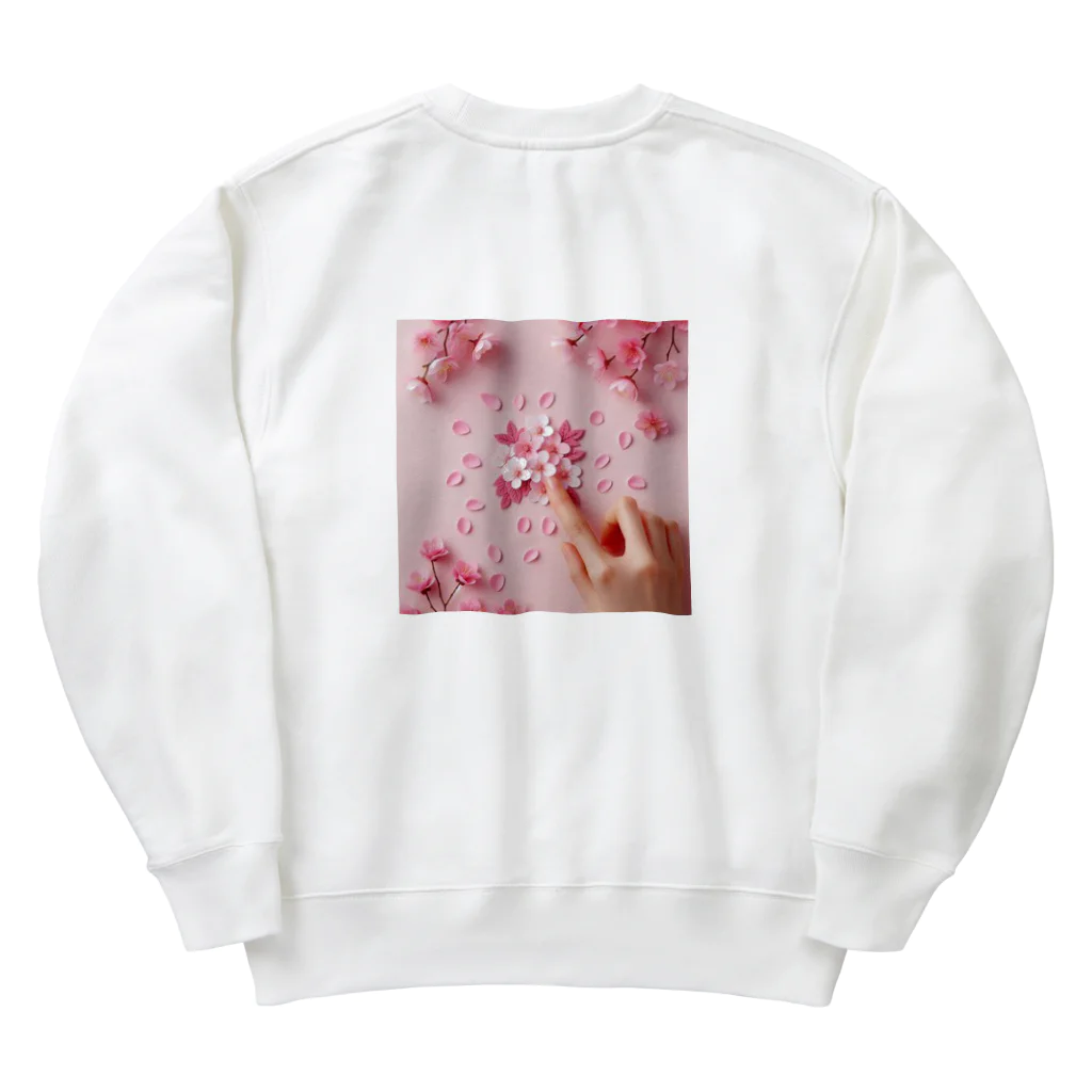 chapinnuのさくらの花びらで遊ぼう♪ Heavyweight Crew Neck Sweatshirt