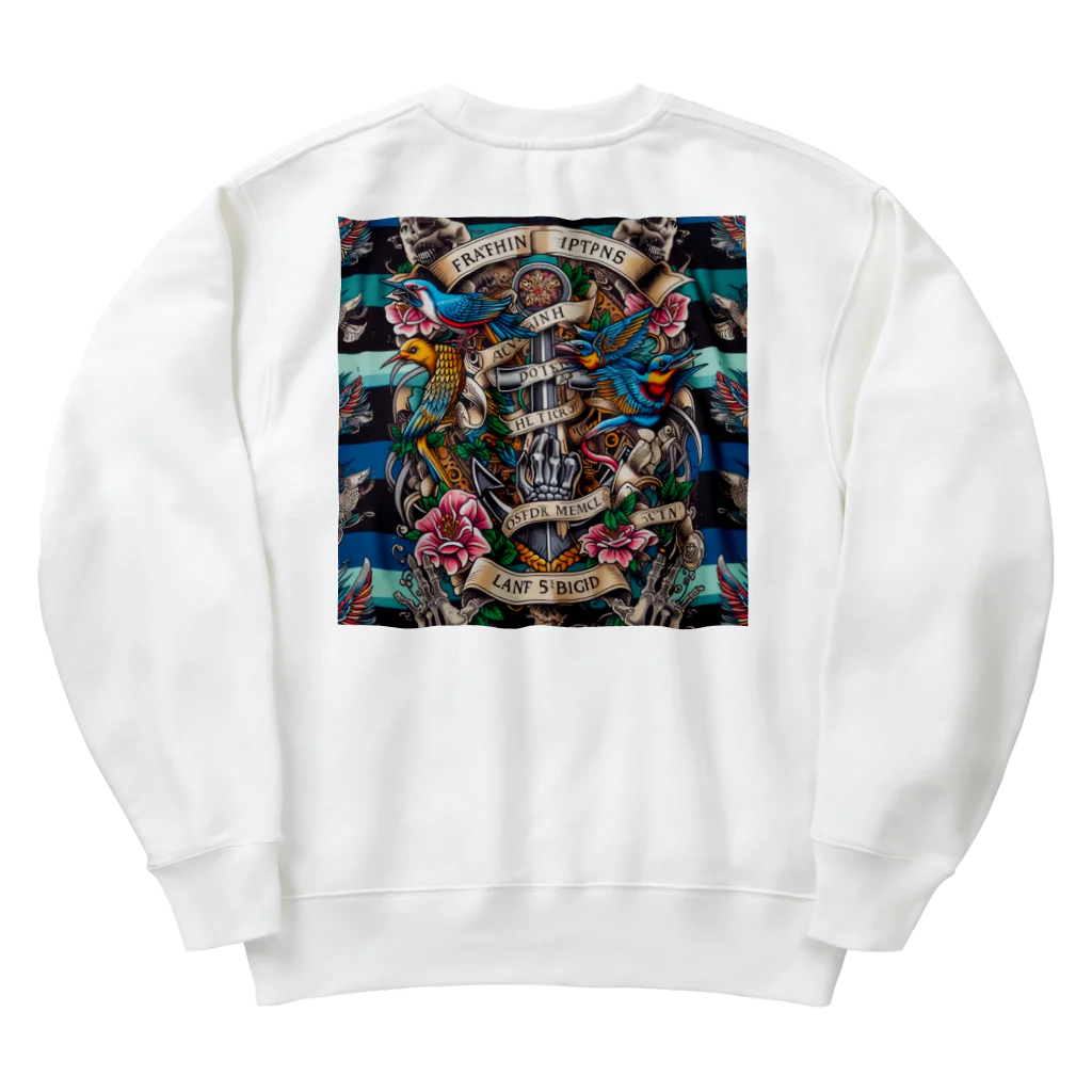 白ティー専門店の白Tシャツ　バーバーショップイメージ Heavyweight Crew Neck Sweatshirt