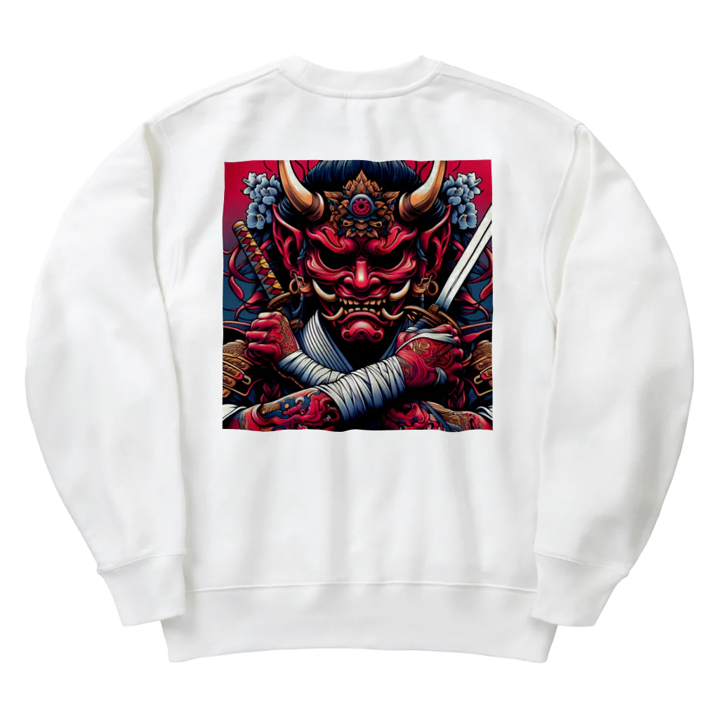 ARMORのスカルグローブと般若 Heavyweight Crew Neck Sweatshirt