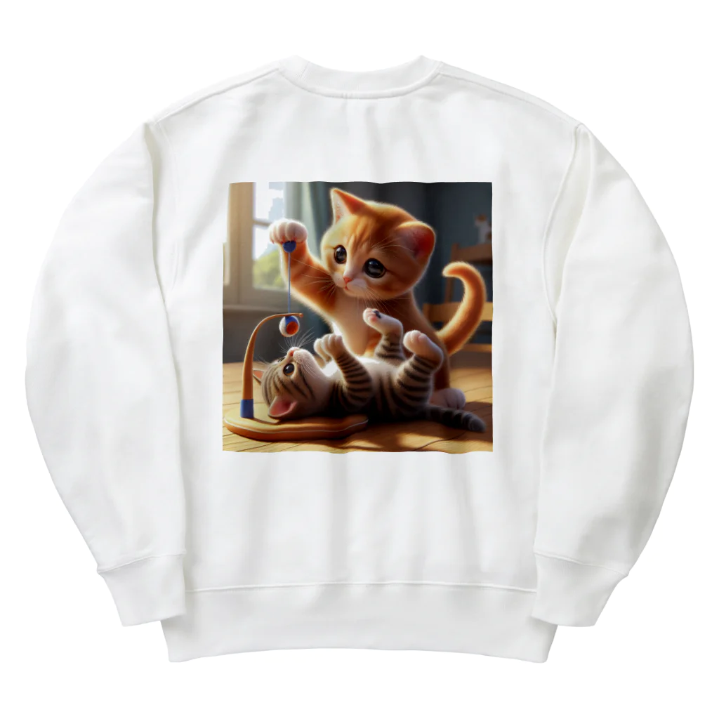 kangekiの遊ぶにゃんこNo.6 Heavyweight Crew Neck Sweatshirt