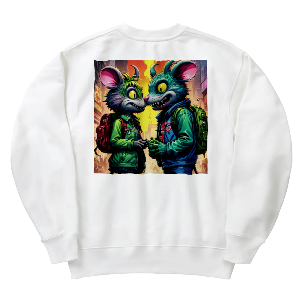 LEAD !のモンスターの仲良し兄弟 Heavyweight Crew Neck Sweatshirt