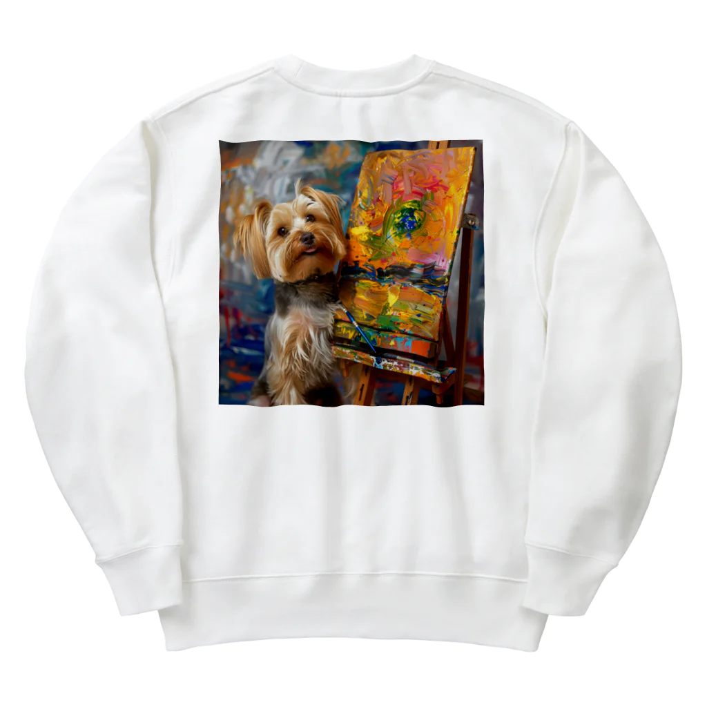 AQUAMETAVERSEの犬のぼくが画家だよ何か？ アメジスト 2046 Heavyweight Crew Neck Sweatshirt