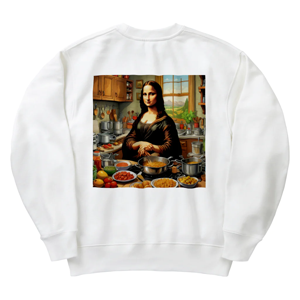 Ryooooooooooooooの料理するモナ・リザ Heavyweight Crew Neck Sweatshirt