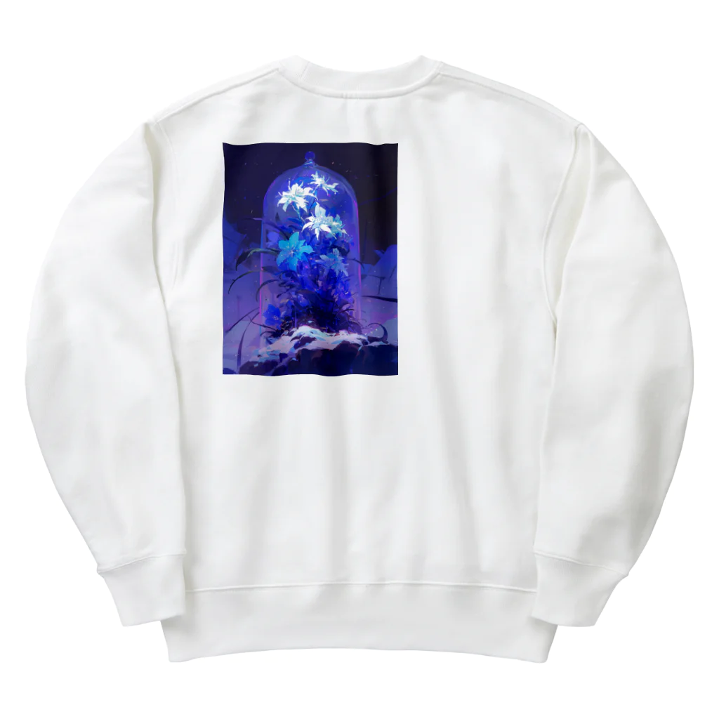 AQUAMETAVERSEのブリザードフラワーをガラスドームの中へ　ラフルール　1859 Heavyweight Crew Neck Sweatshirt