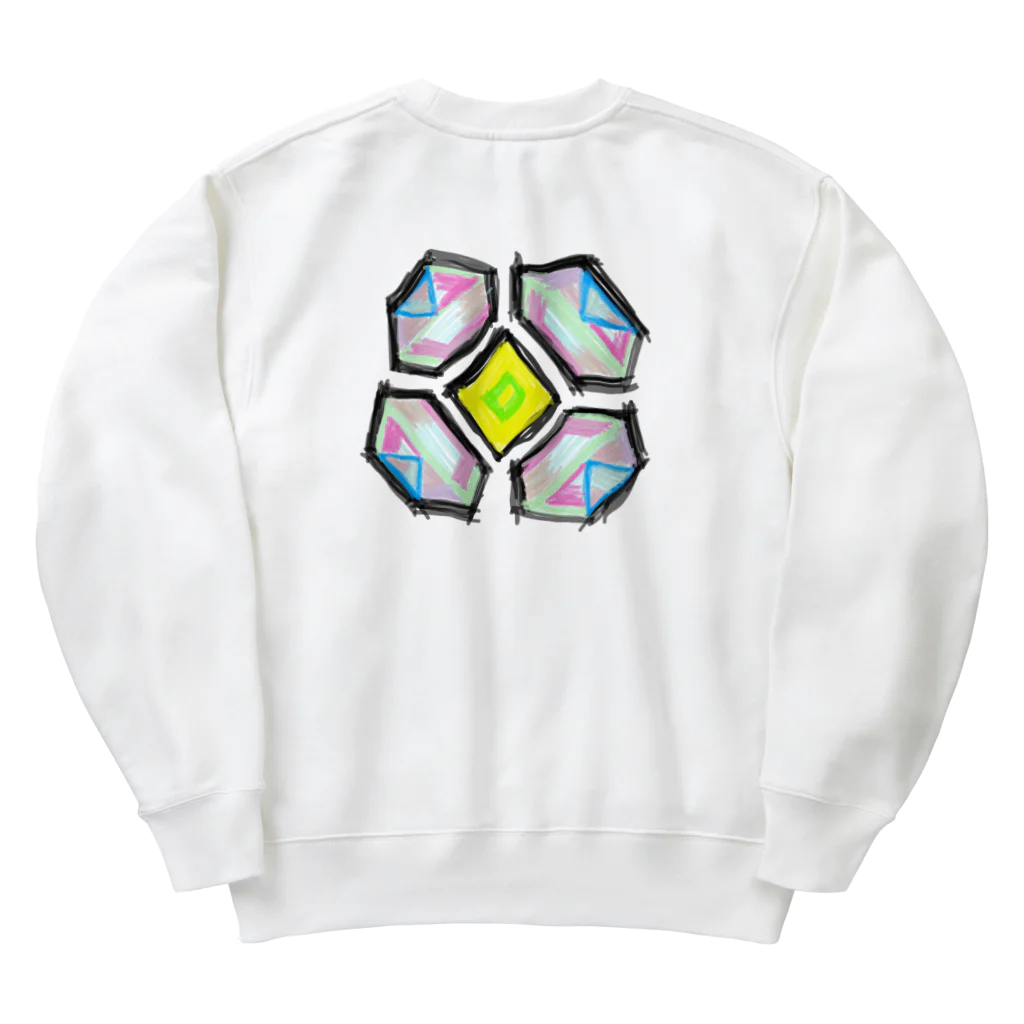 令和のくまさんのHeard Flower Heavyweight Crew Neck Sweatshirt