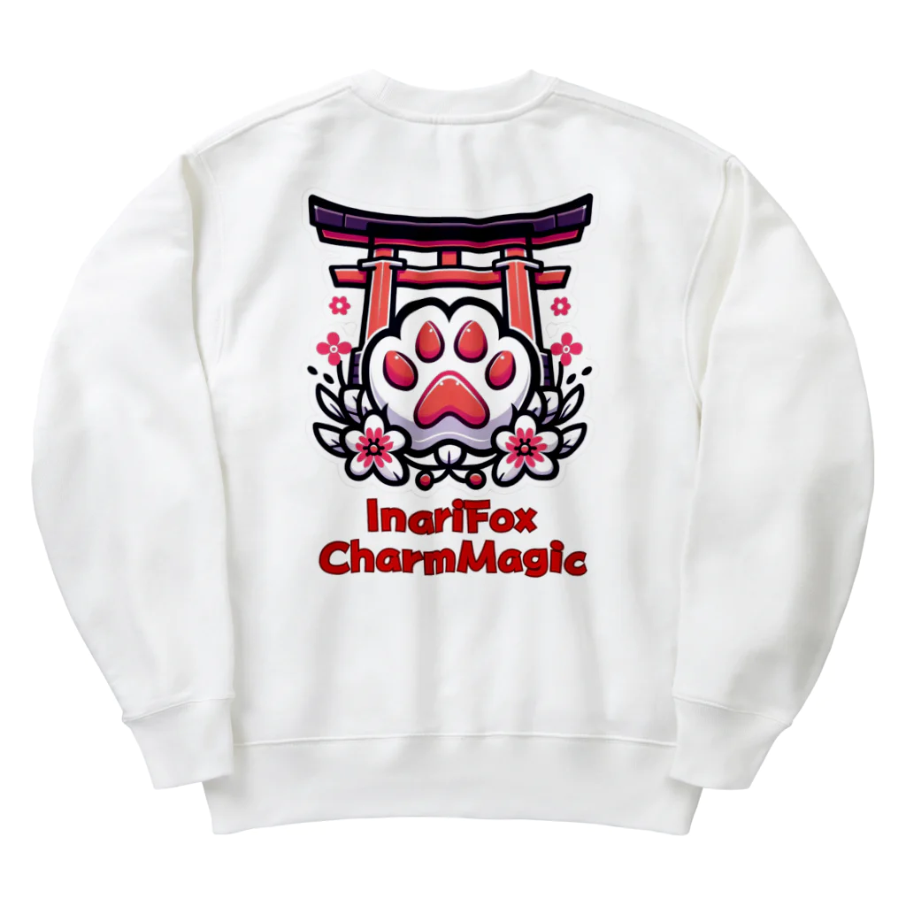 大江戸花火祭りのInari Fox Charm Magic～稲荷の狐5 Heavyweight Crew Neck Sweatshirt