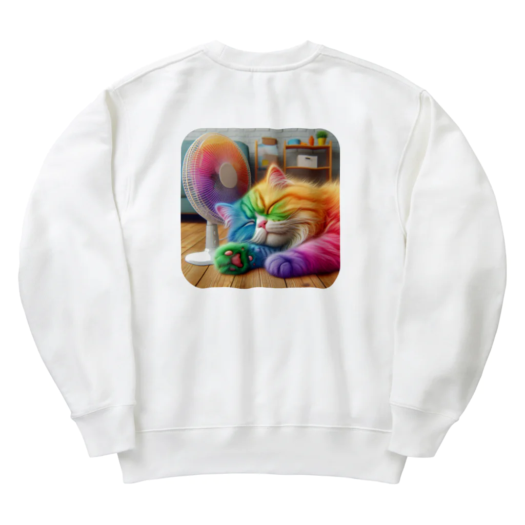 ニャーちゃんショップの眠りネコ Heavyweight Crew Neck Sweatshirt