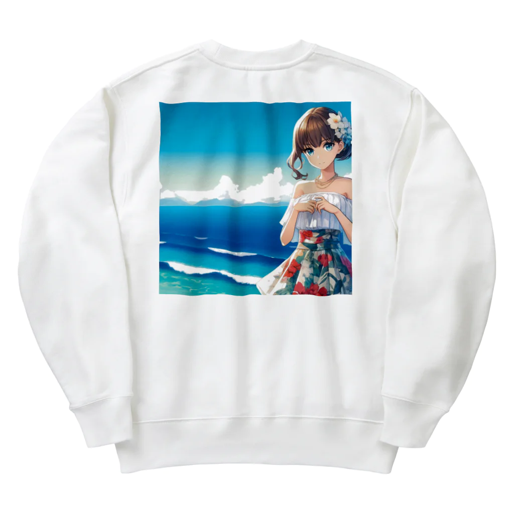 かるるんショップの海と南国と水着と　夏休み Heavyweight Crew Neck Sweatshirt