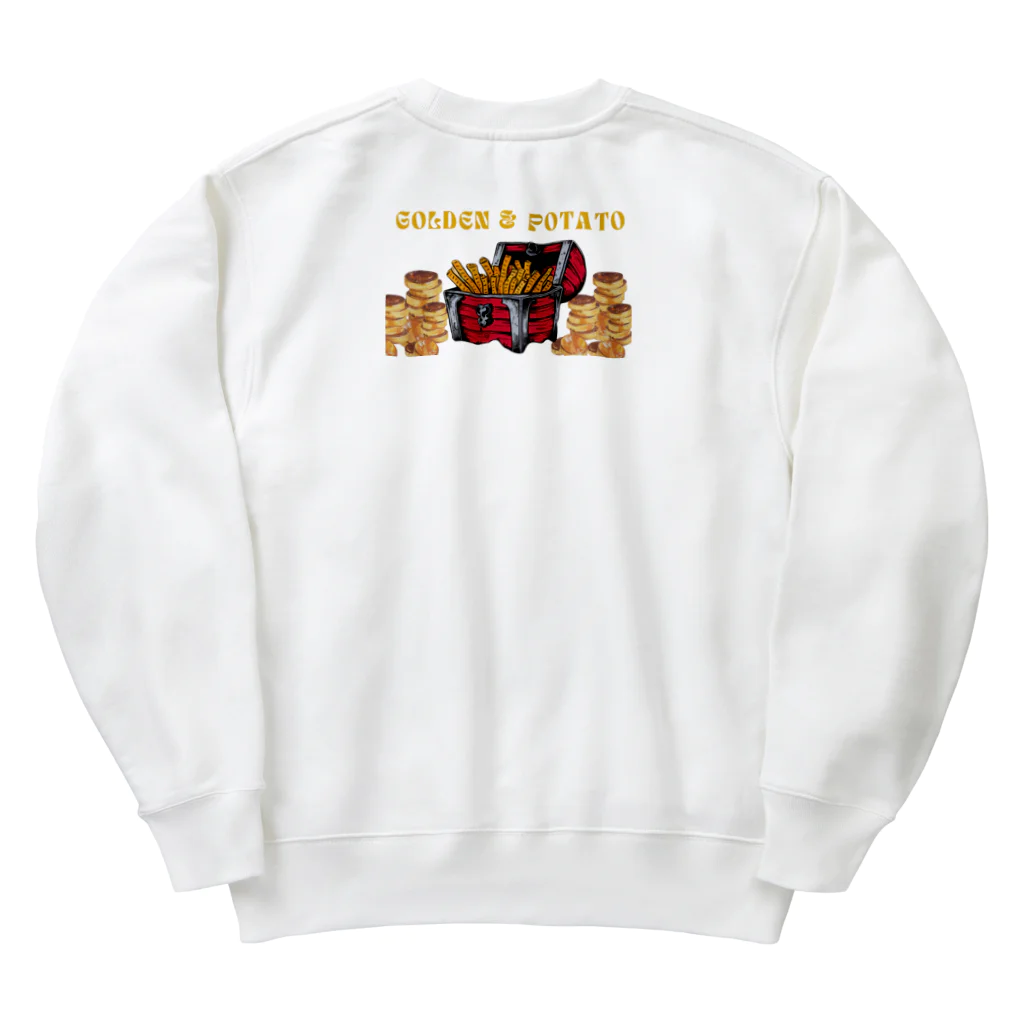 JoyfulMomentsCraftsの黄金とポテト ー Golden and Potato ー Heavyweight Crew Neck Sweatshirt