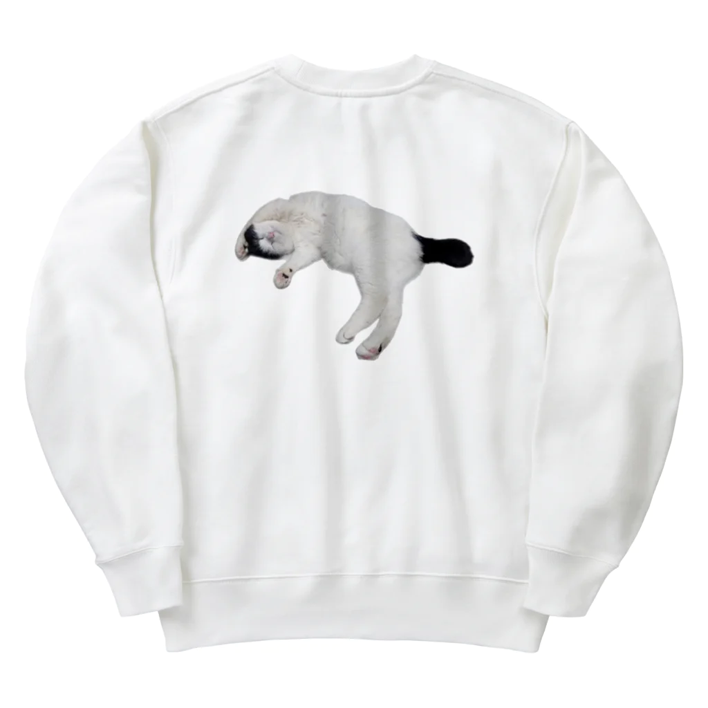 クリスタの尻尾が短い保護猫 たぬちゃん Heavyweight Crew Neck Sweatshirt