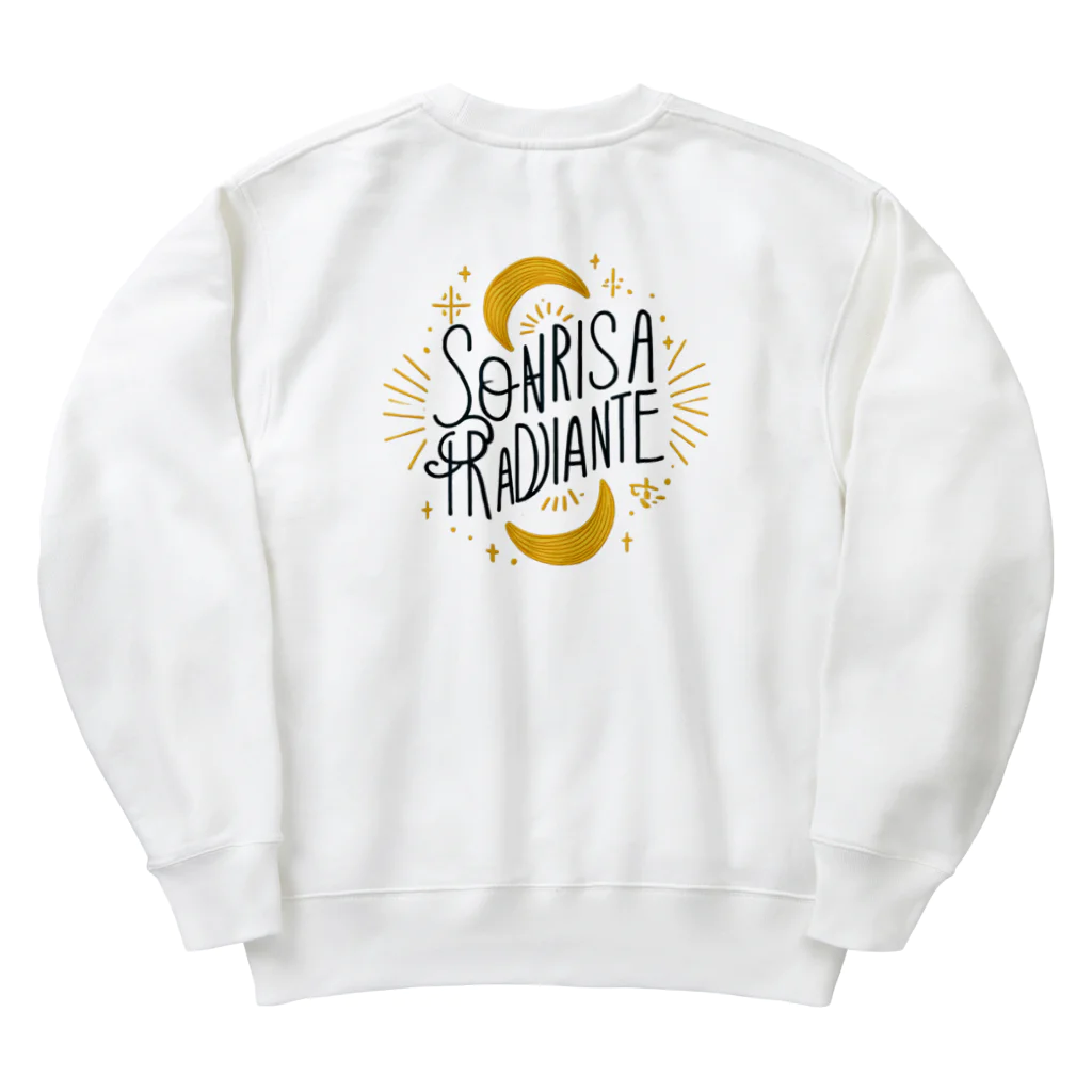 STARLOVE358のひまわりと三日月 Heavyweight Crew Neck Sweatshirt