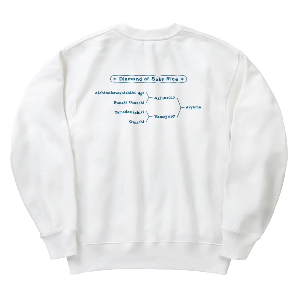 じゅんまい商店のAIYAMANIA　〜好きな酒米は愛山です♡〜 Ver. 2.0【Blue】 Heavyweight Crew Neck Sweatshirt