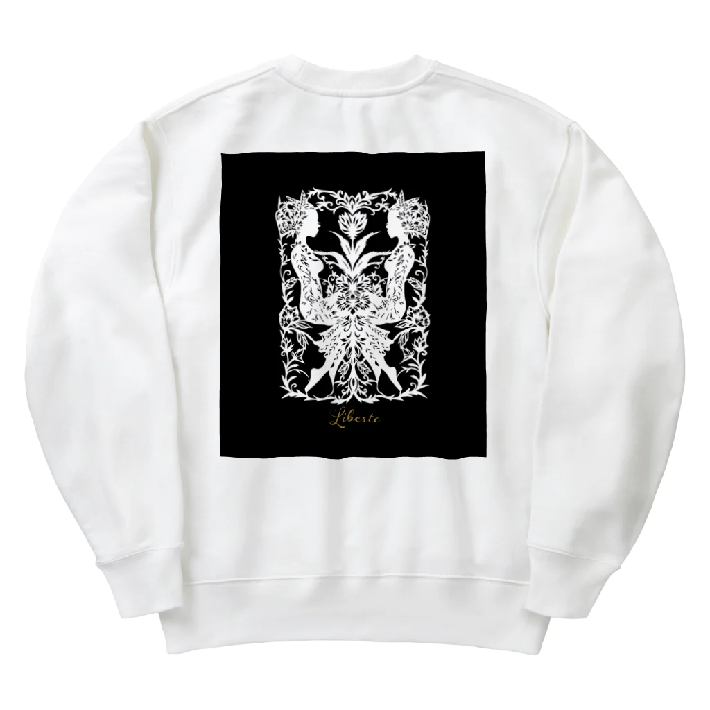 切り絵作家　MiHoの「植物の貴婦人」 Heavyweight Crew Neck Sweatshirt