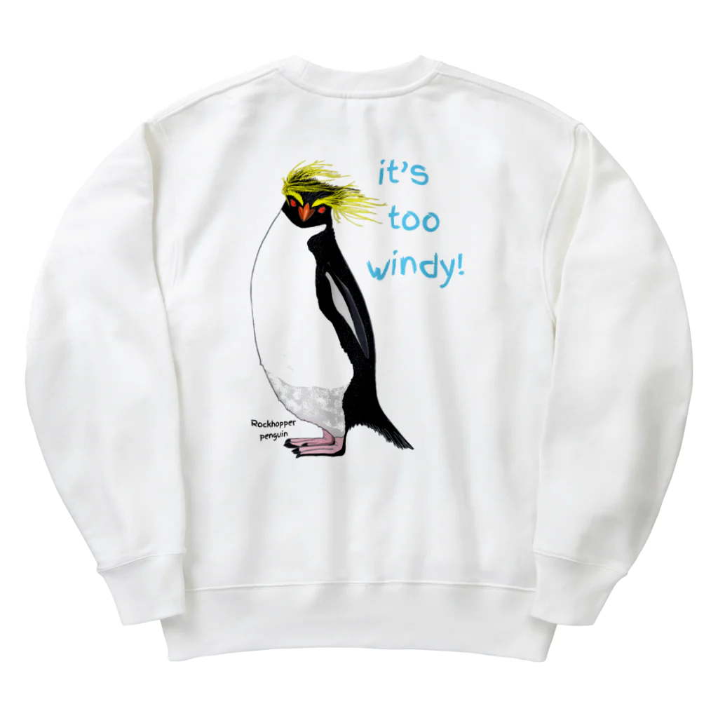 LalaHangeulのRockhopper penguin　(イワトビペンギン)　バックプリント Heavyweight Crew Neck Sweatshirt