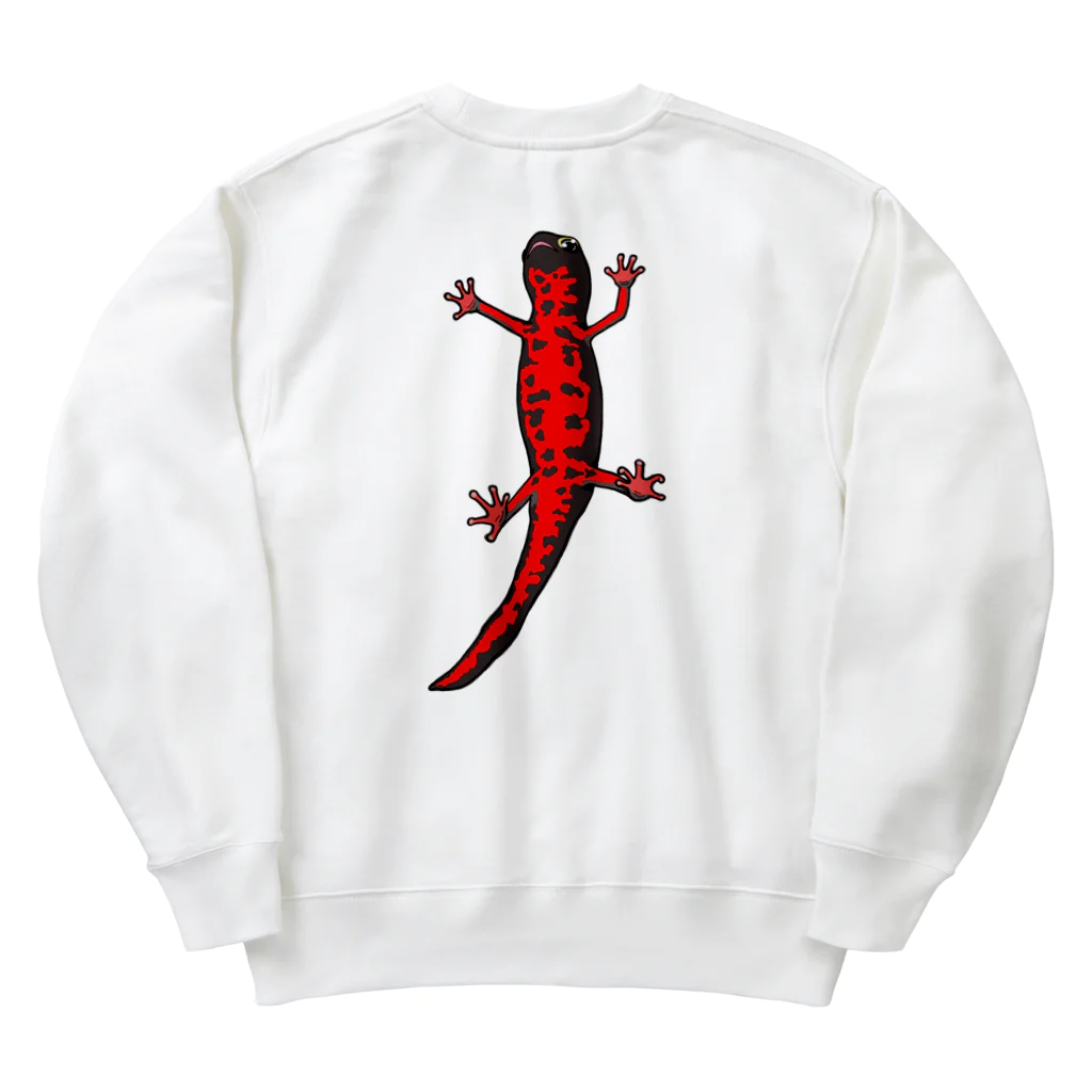 LalaHangeulのアカハライモリさん　文字無し バックプリント Heavyweight Crew Neck Sweatshirt