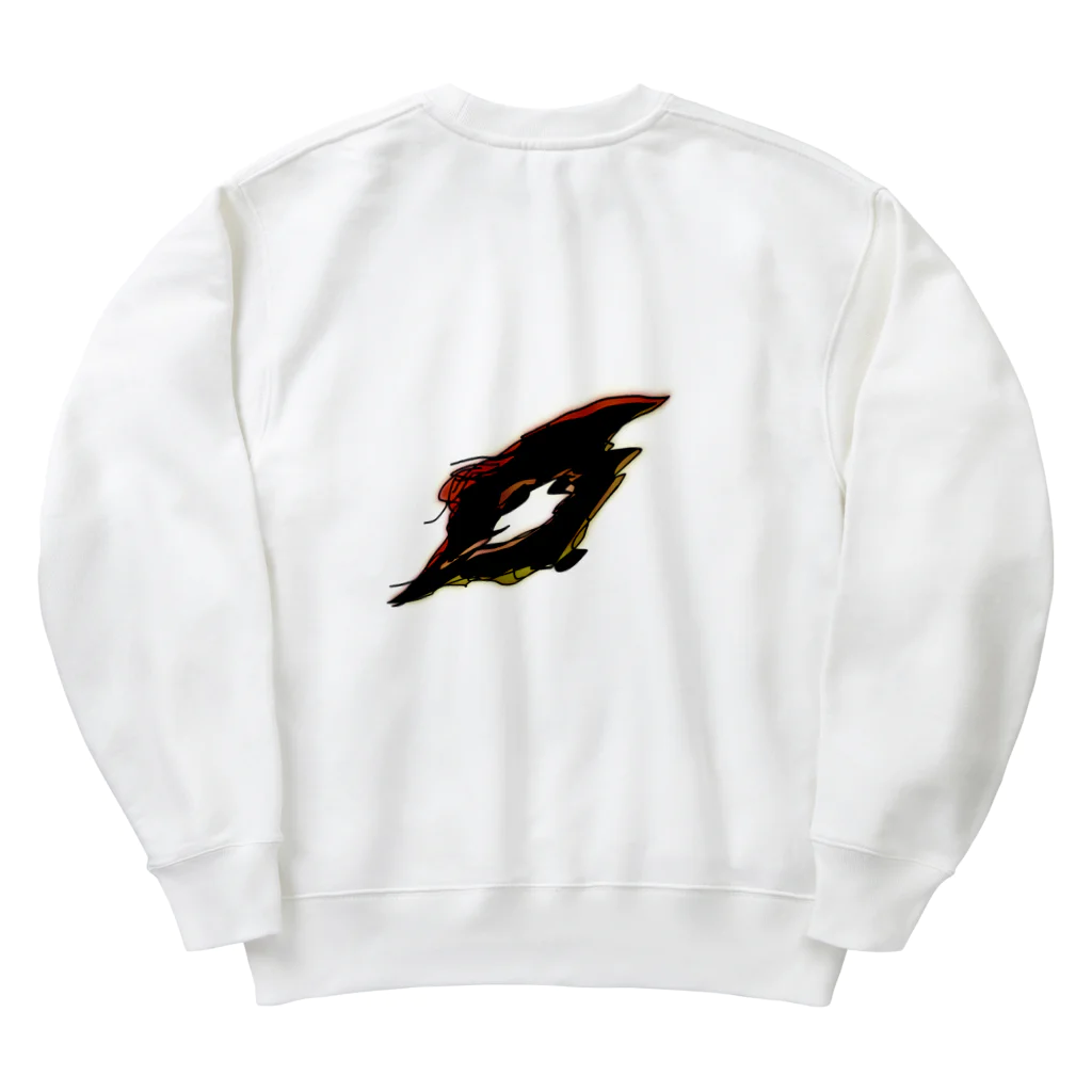 あおぱんだ商店の淡く、雪 Heavyweight Crew Neck Sweatshirt