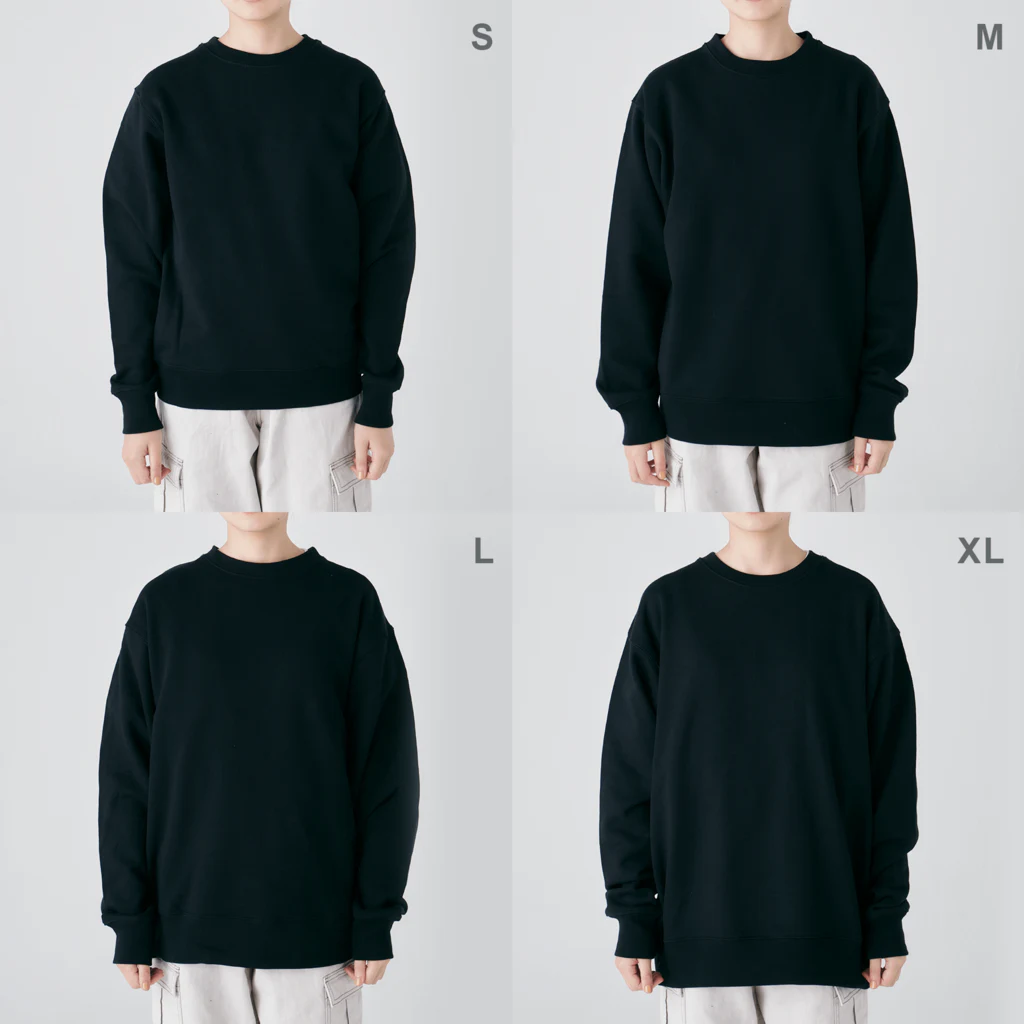 LalaHangeulのハングル　訓民正音デザイン②　バックプリント Heavyweight Crew Neck Sweatshirt