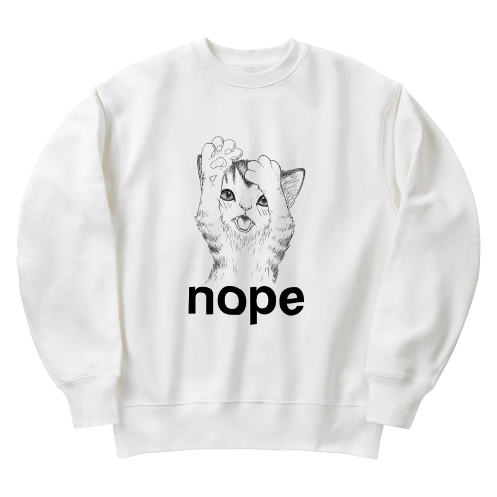 nya-mew（ニャーミュー）のいやーん無理ニャー Heavyweight Crew Neck Sweatshirt