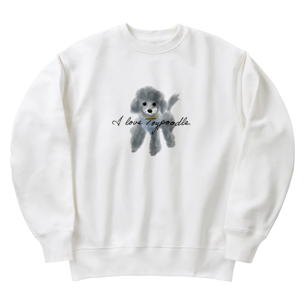 ぽぽっとツイてるのI love Toypoodle⭐︎2 Heavyweight Crew Neck Sweatshirt