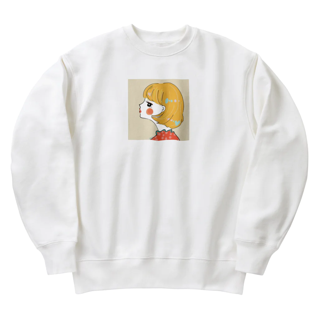 無糖 きな子のピアッシング Heavyweight Crew Neck Sweatshirt