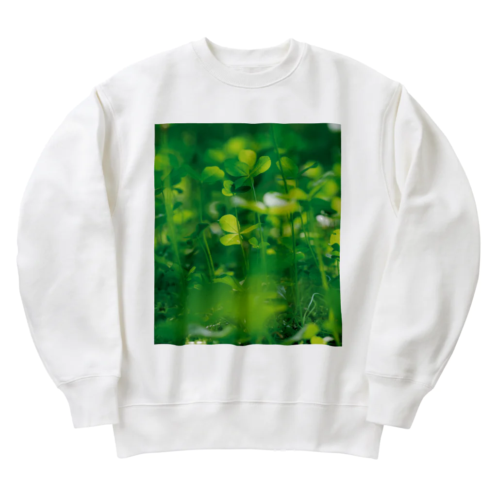 akane_art（茜音工房）の癒しの風景（クローバー） Heavyweight Crew Neck Sweatshirt