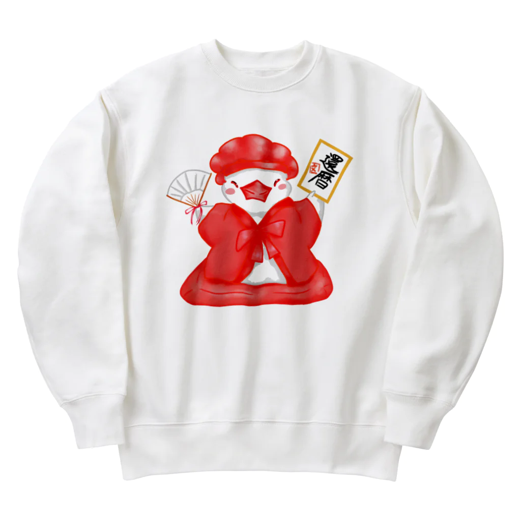 Lily bird（リリーバード）の還暦文鳥さん Heavyweight Crew Neck Sweatshirt