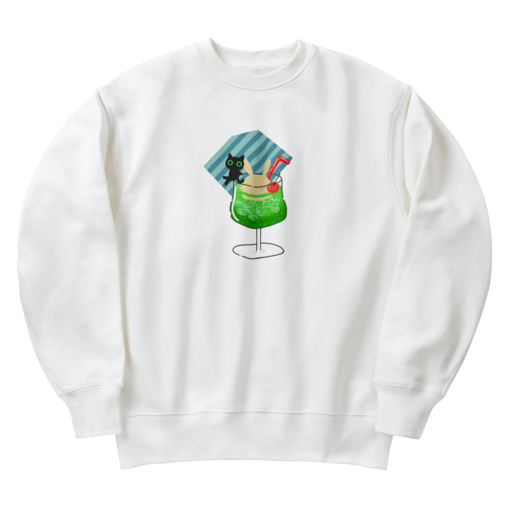 SHOP ベアたんのシュワシュワ　フチネコさん Heavyweight Crew Neck Sweatshirt