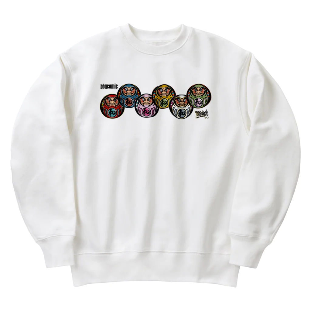 尾九のカラフルな和達磨 Heavyweight Crew Neck Sweatshirt