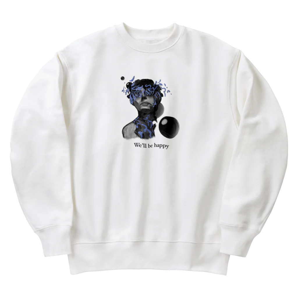 海水-umimiz-のWe'll be happy Heavyweight Crew Neck Sweatshirt