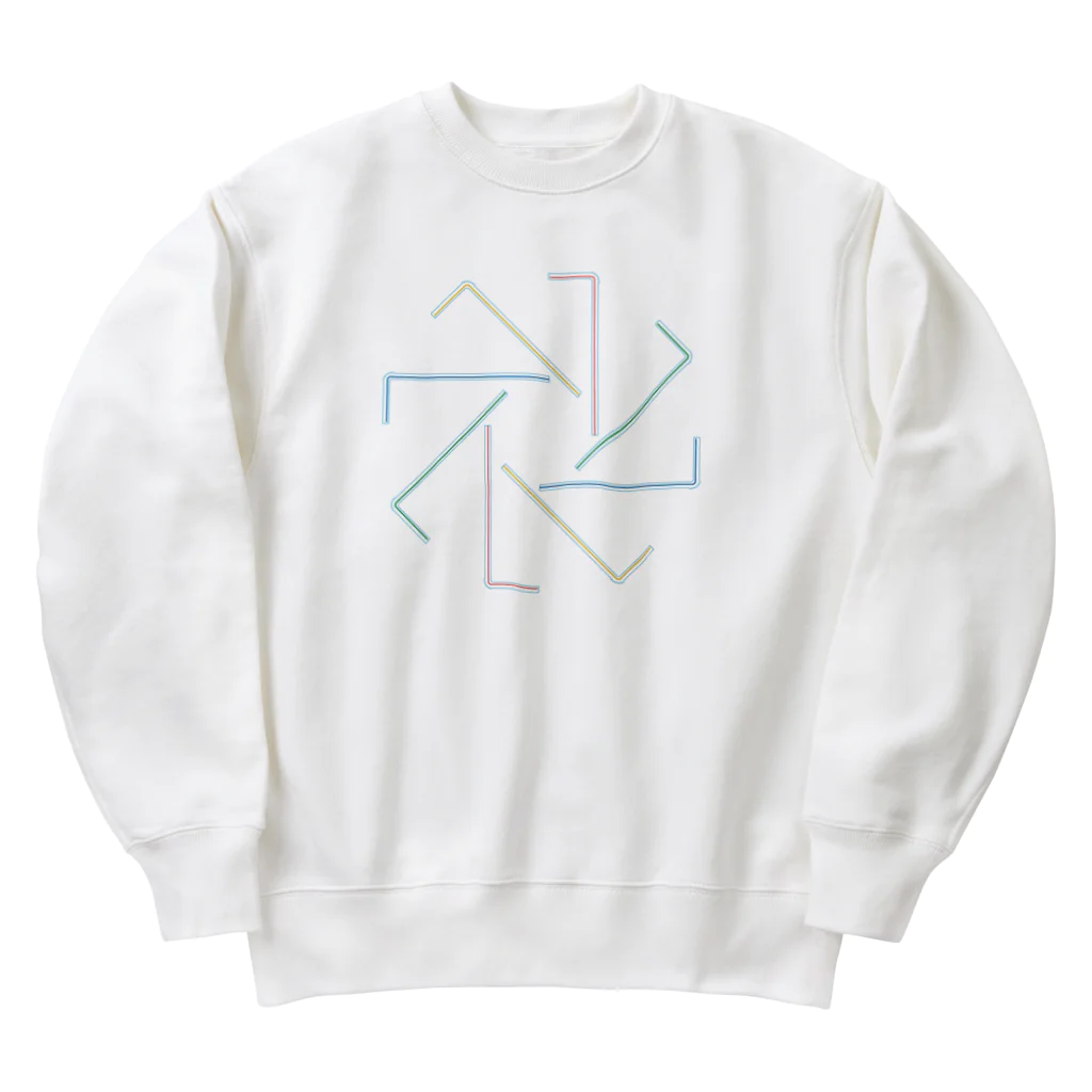 うさぎちゃんアイランドのストローかざぐるま Heavyweight Crew Neck Sweatshirt