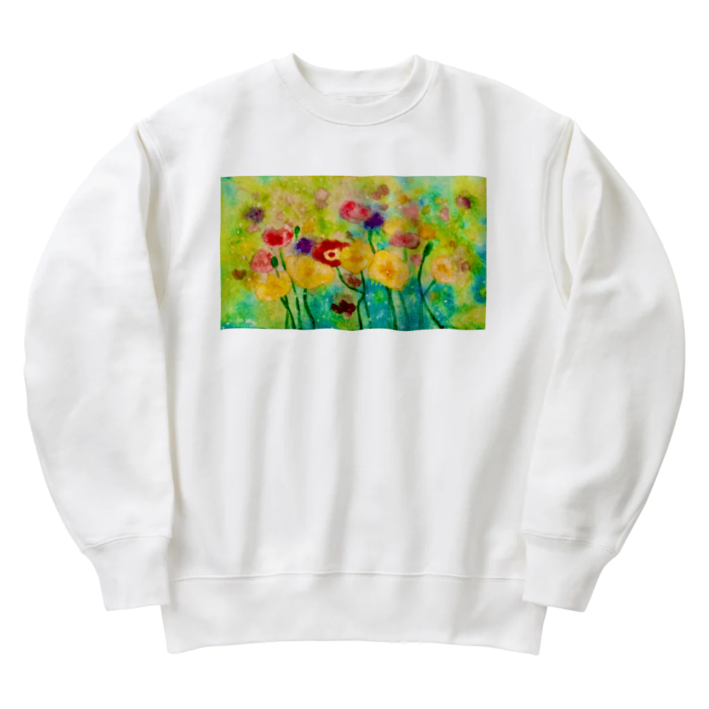 星の銀貨（アナログイラスト）のanxiety  Heavyweight Crew Neck Sweatshirt