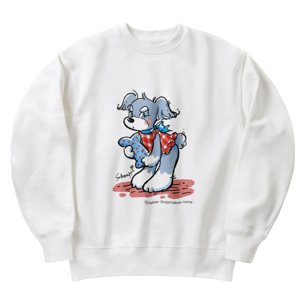 obosa_DENS/SABEAR_shop ＠SUZURIのシュナガール_骨クッション_ウェア Heavyweight Crew Neck Sweatshirt